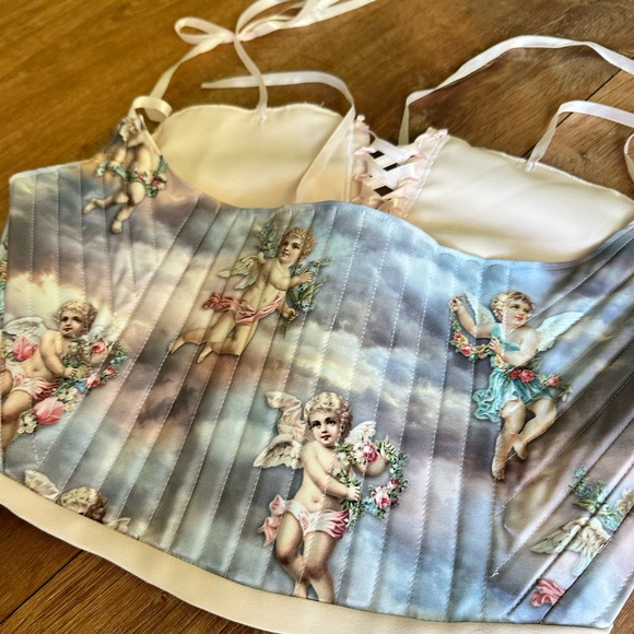 Angel Print Corset Top - Picture 1 of 3